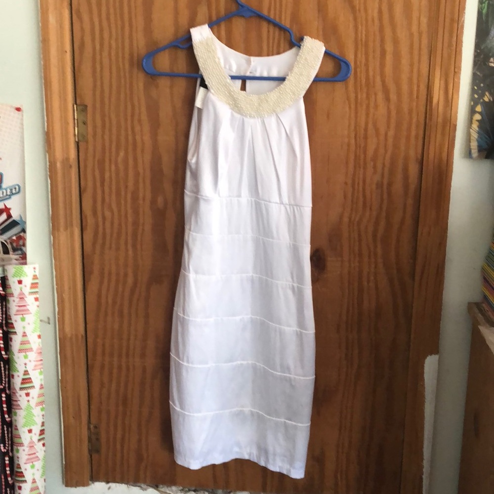 White beaded dress